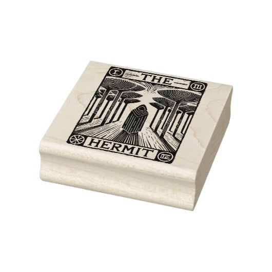 Die Hermit-Tarot-Karte Gummistempel (Stempel)