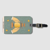 Die Hermit Tarot-Karte ist ein modernes Design der Gepäckanhänger (Vorderseite (Horizontal))