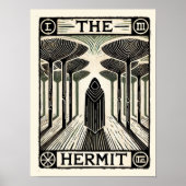 Die Hermit-Tarot-Karte Poster (Vorne)