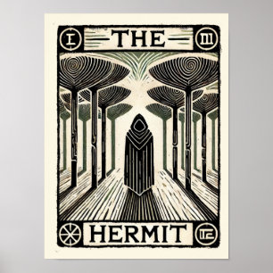 Die Hermit-Tarot-Karte Poster