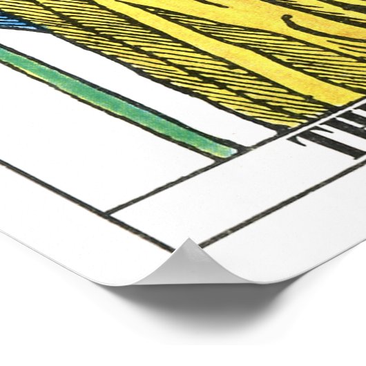 Die Hermit-Tarot-Karte Poster (Ecke)