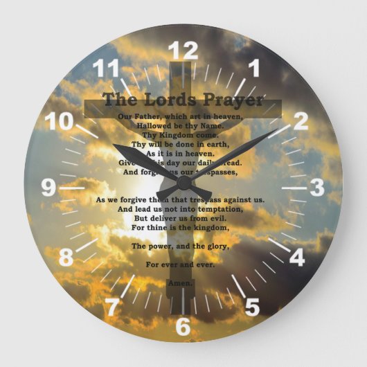 Die Herren im Gebet Große Wanduhr (Vorderseite)