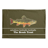 Die herrliche Bachforelle für Fliegenfische Kissenbezug (Rückseite)