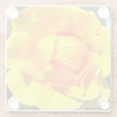Die herrliche gelbe Rose, Glasuntersetzer (Rückseite)