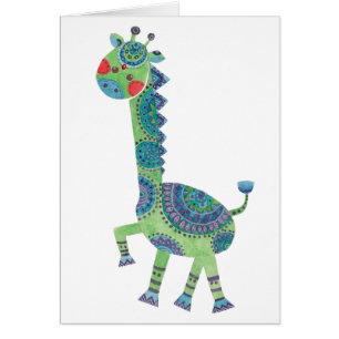 Die herrliche grüne Giraffe