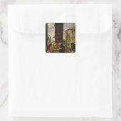 Die herrliche Perle Quadratischer Aufkleber (Tasche)