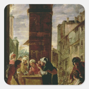 Die herrliche Perle Quadratischer Aufkleber