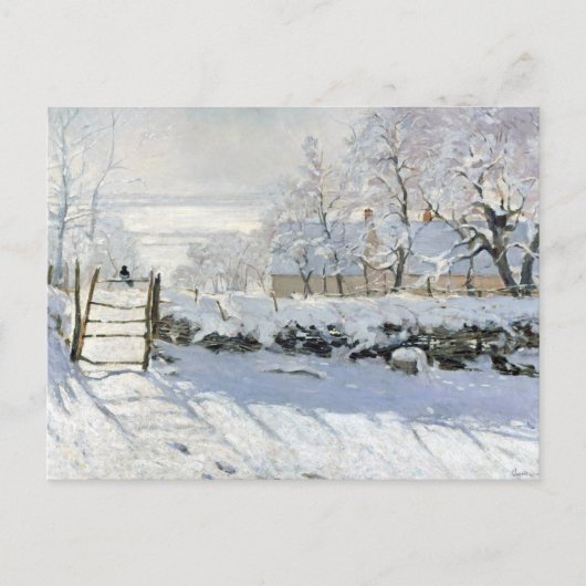 Die herrliche Winterlandschaft Claude Monet Postkarte (Vorderseite)