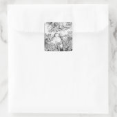 Die Herrschaft des Antichrist Quadratischer Aufkleber (Tasche)