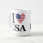 Die "Herz Amerikas" Kaffeetasse (Vorderseite Links)