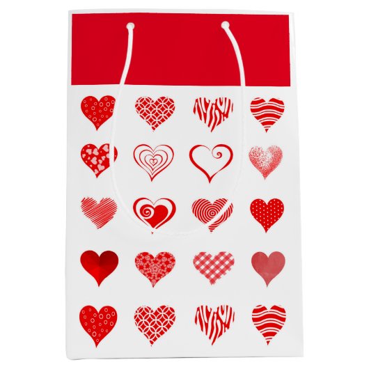 Die Herz-Geschenk-Tasche des Valentinsgrußes Mittlere Geschenktüte (Vorderseite)