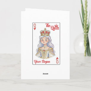 Die Herz-Königin-Spielkarte Romantisches Geschenk Karte
