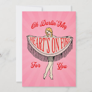 Die Herz-on-Fire-Flat-Ferienkarte Feiertagskarte