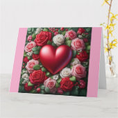 Die Herz-Romance-Karte Karte (Gelbe Blume)