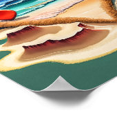 Die Herzen am Strand Poster (Ecke)