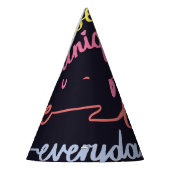 Die Herzen der Mädchen, die Worte nahtlos. Partyhütchen (Links)