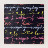 Die Herzen der Mädchen, die Worte nahtlos. Puzzle (Vertikal)