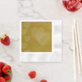 Die Herzen des Goldpapiers Napkins Serviette (Beispiel)