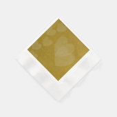 Die Herzen des Goldpapiers Napkins Serviette (Ecke)
