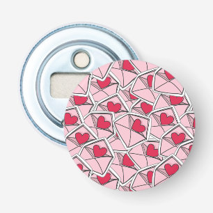 Die Herzen des Valentinsgrußes auf Umschlägen Flaschenöffner