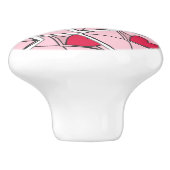 Die Herzen des Valentinsgrußes auf Umschlägen Keramikknauf (Seitenansicht)