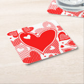 Die Herzen des Valentinsgrußes Rechteckiger Pappuntersetzer (angewinkelt)
