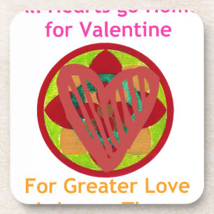 Die Herzen gehen Zuhause für Valentine. Untersetzer