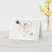 "Die Herzen rutschen" Karte (Gelbe Blume)