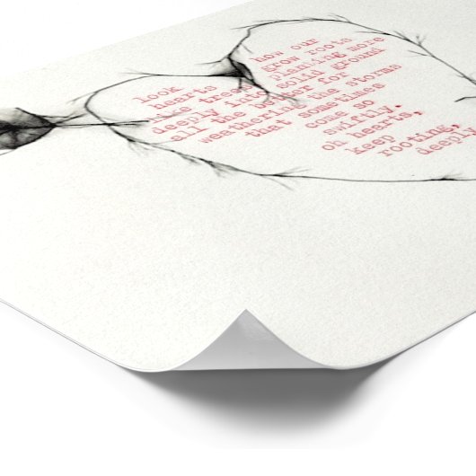 "Die Herzen rutschen" Poster (Ecke)