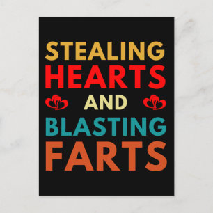 Die Herzen stehlen und Valentinstag Furze knallen Postkarte