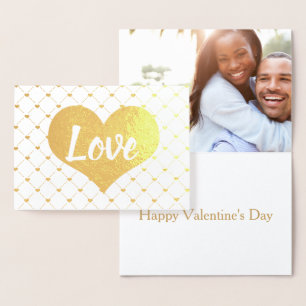 Die Herzen u. das Foto des Valentines Folienkarte