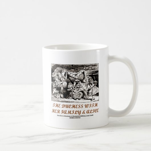 Die Herzogin mit ihrer Familie und Alice (Wunderla Kaffeetasse (Rechts)