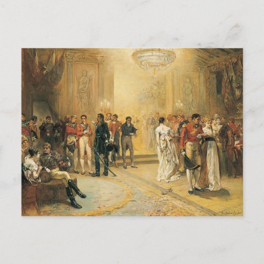 Die Herzogin von Richmond's Ball im Jahr 1815 Postkarte (Vorderseite)
