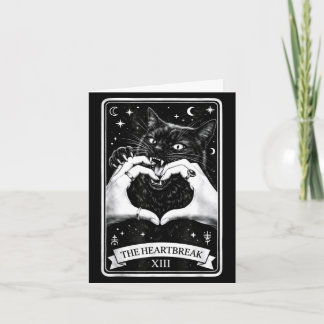 Die Herzschmerz-Katze gothische Tarotkarten-Kunst  Karte