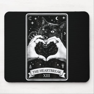 Die Herzschmerz-Katze gothische Tarotkarten-Kunst Mousepad