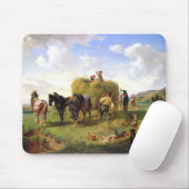 Die Heu-Ernte, 1869 Mousepad (Mit Mouse)