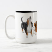 Die Heulendachshund-Jagdhund-Tasse Zweifarbige Tasse (Links)