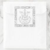 Die Heuschrecke - Sarah Fielke BOM 2018 Quadratischer Aufkleber (Tasche)