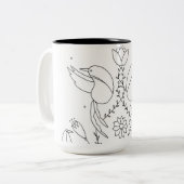 Die Heuschrecke - Sarah Fielke Bom 2018 Zweifarbige Tasse (Vorderseite Links)