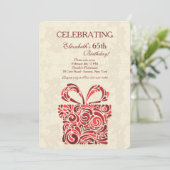 Die heutige Einladung zur Geburtstagsfeier (Stehend Vorderseite)