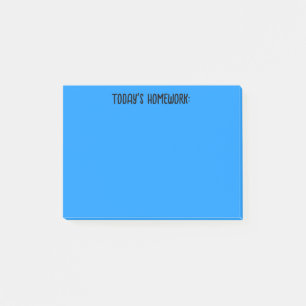 Die heutige Hausaufgaben Light Blue Post-it Klebezettel