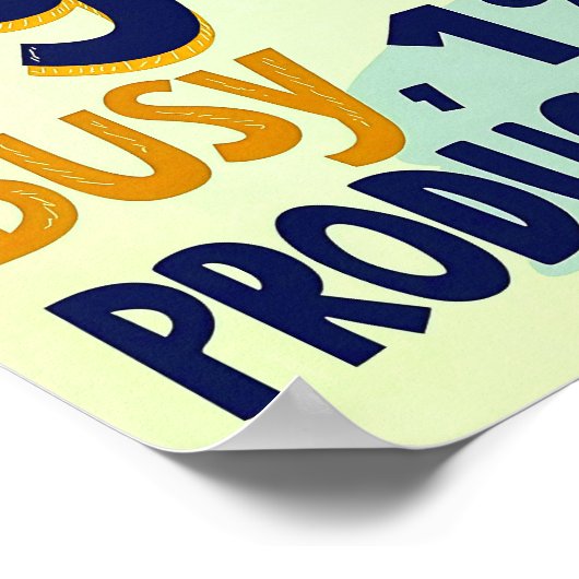 Die heutige Prognose beschäftigt - Funny Retro Typ Poster (Ecke)