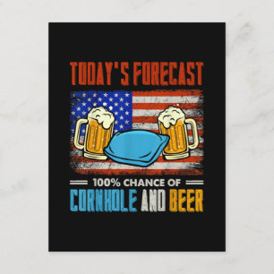 Die heutige Prognose für Cornhole and Bier Begleitkarte