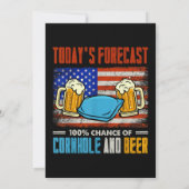Die heutige Prognose für Cornhole and Bier Einladung (Rückseite)