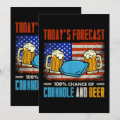 Die heutige Prognose für Cornhole and Bier Einladung (Vorne/Hinten)