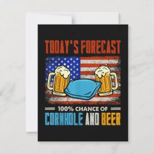 Die heutige Prognose für Cornhole and Bier Feiertagskarte
