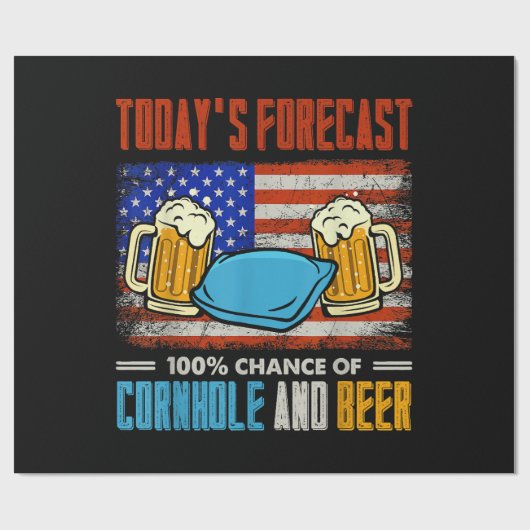 Die heutige Prognose für Cornhole and Bier Geschenkpapier (Flach)