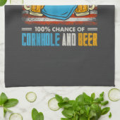 Die heutige Prognose für Cornhole and Bier Geschirrtuch (Gefaltet)