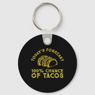 Die heutige Prognose von 100% Chance auf Tacos Schlüsselanhänger