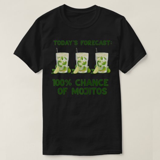 DIE HEUTIGE PROGNOSE VON 100 CHANCE DER MOJITOS Me T-Shirt (Design vorne)
